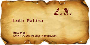 Leth Melina névjegykártya